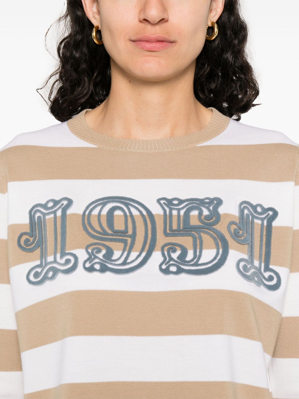 Max Mara Women Wool Striped Sweater