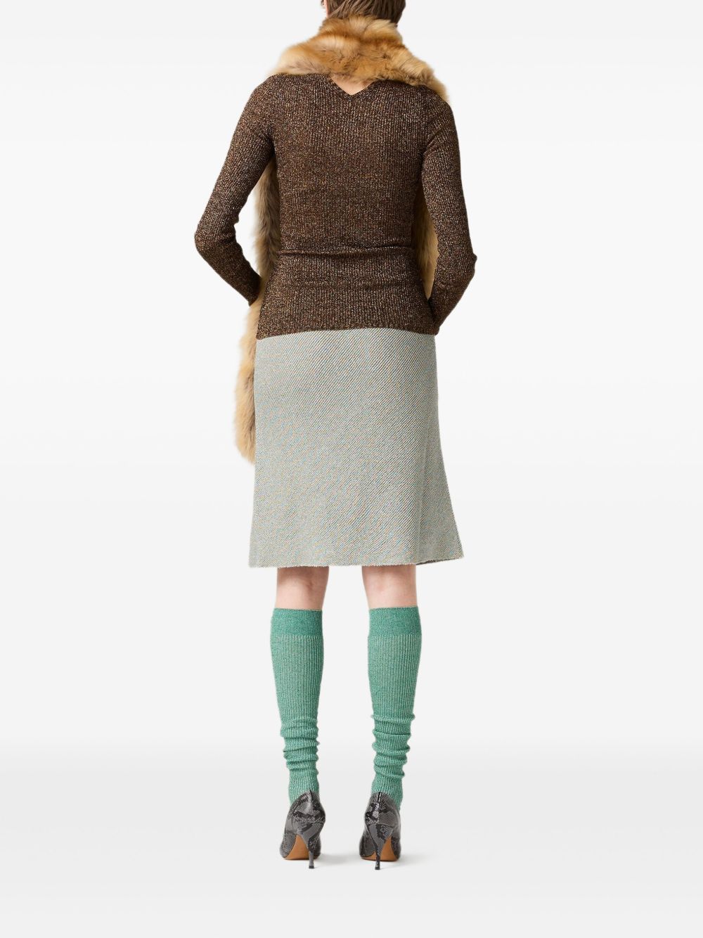 Miu Miu Women Lurex Crewneck Sweater