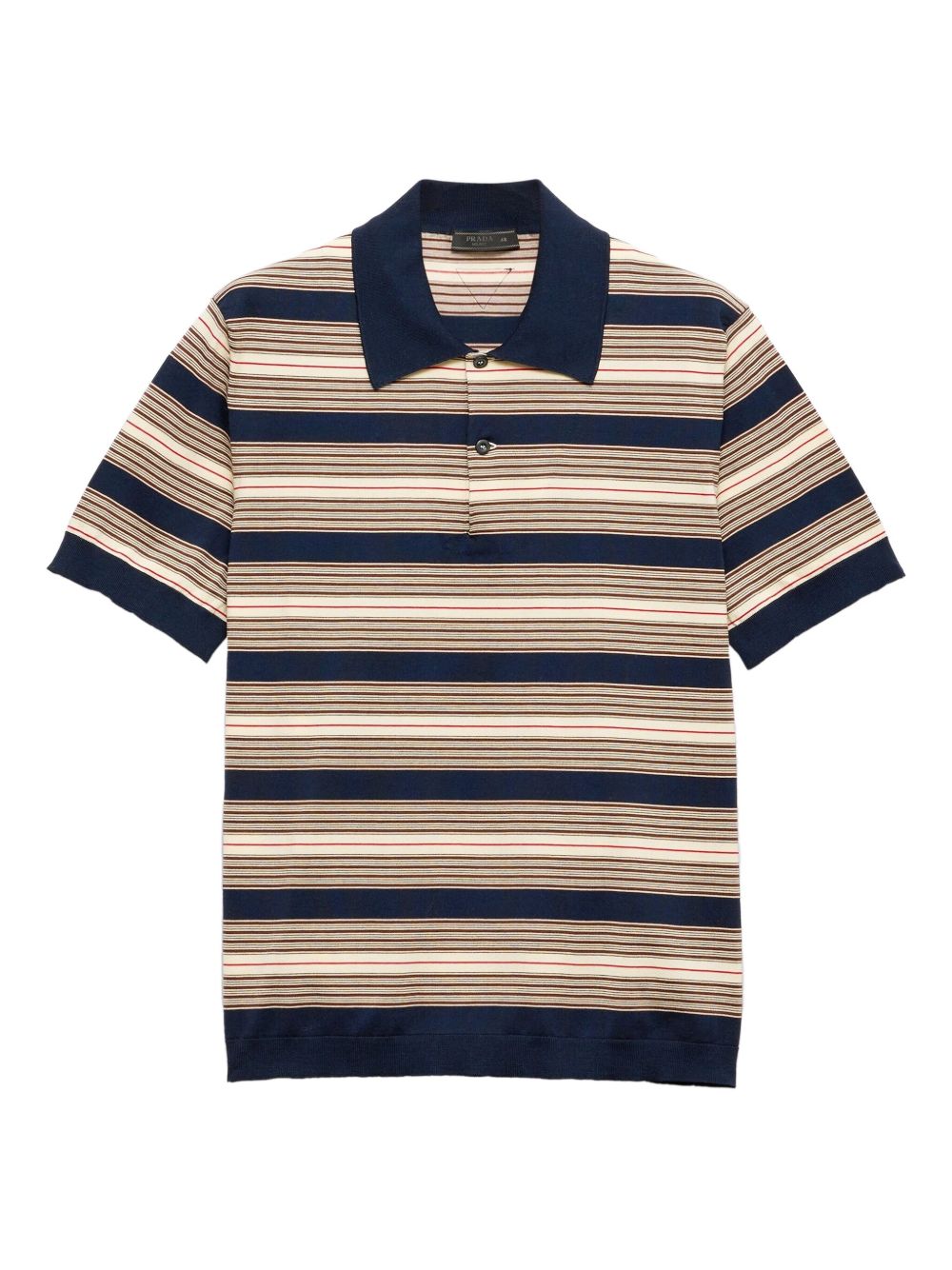 Prada Men Striped Cotton Polo Shirt
