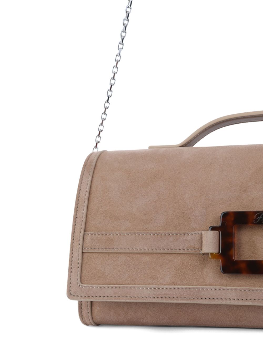 Roger Vivier Women Belle Vivier Leather Clutch