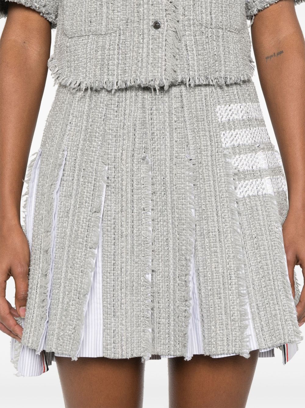 Thom Browne Women 4Bar Cotton Blend Skirt