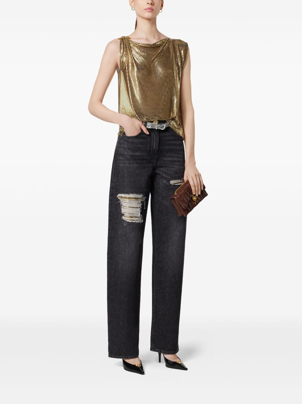 Versace Women Denim Cotton Jeans