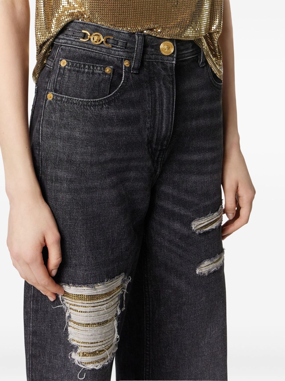 Versace Women Denim Cotton Jeans