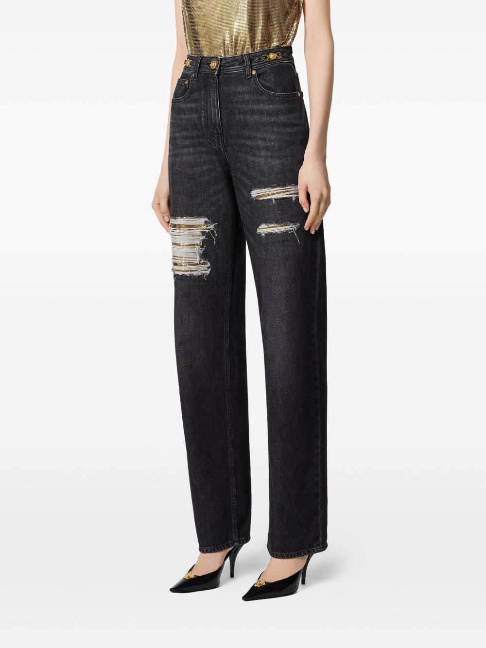 Versace Women Denim Cotton Jeans