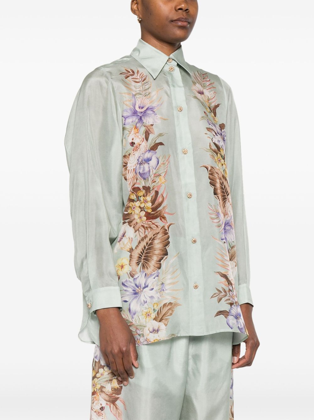 Zimmermann Women Coco Printed Silk Shirt