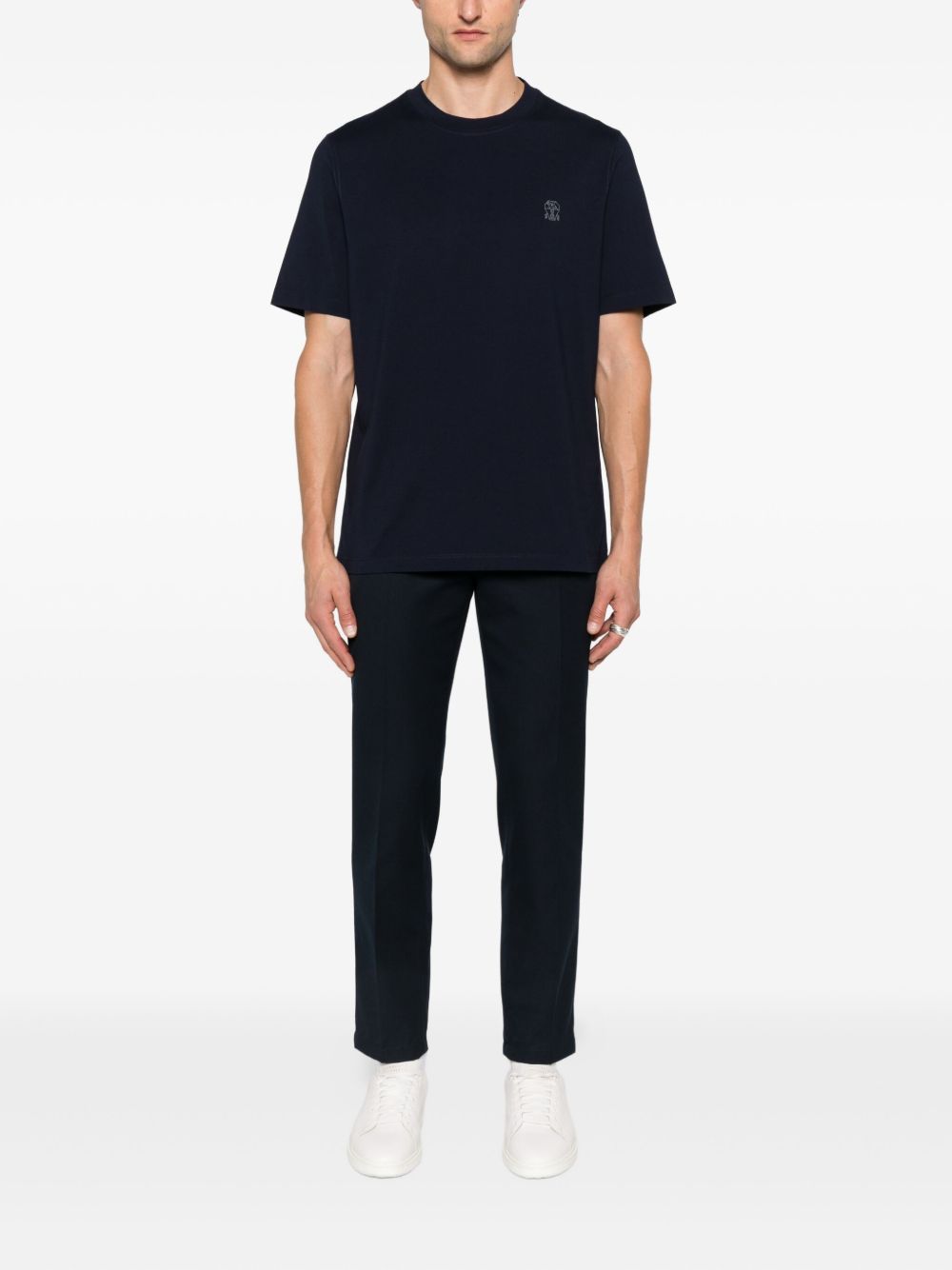 Brunello Cucinelli Men Logo Cotton T-Shirt