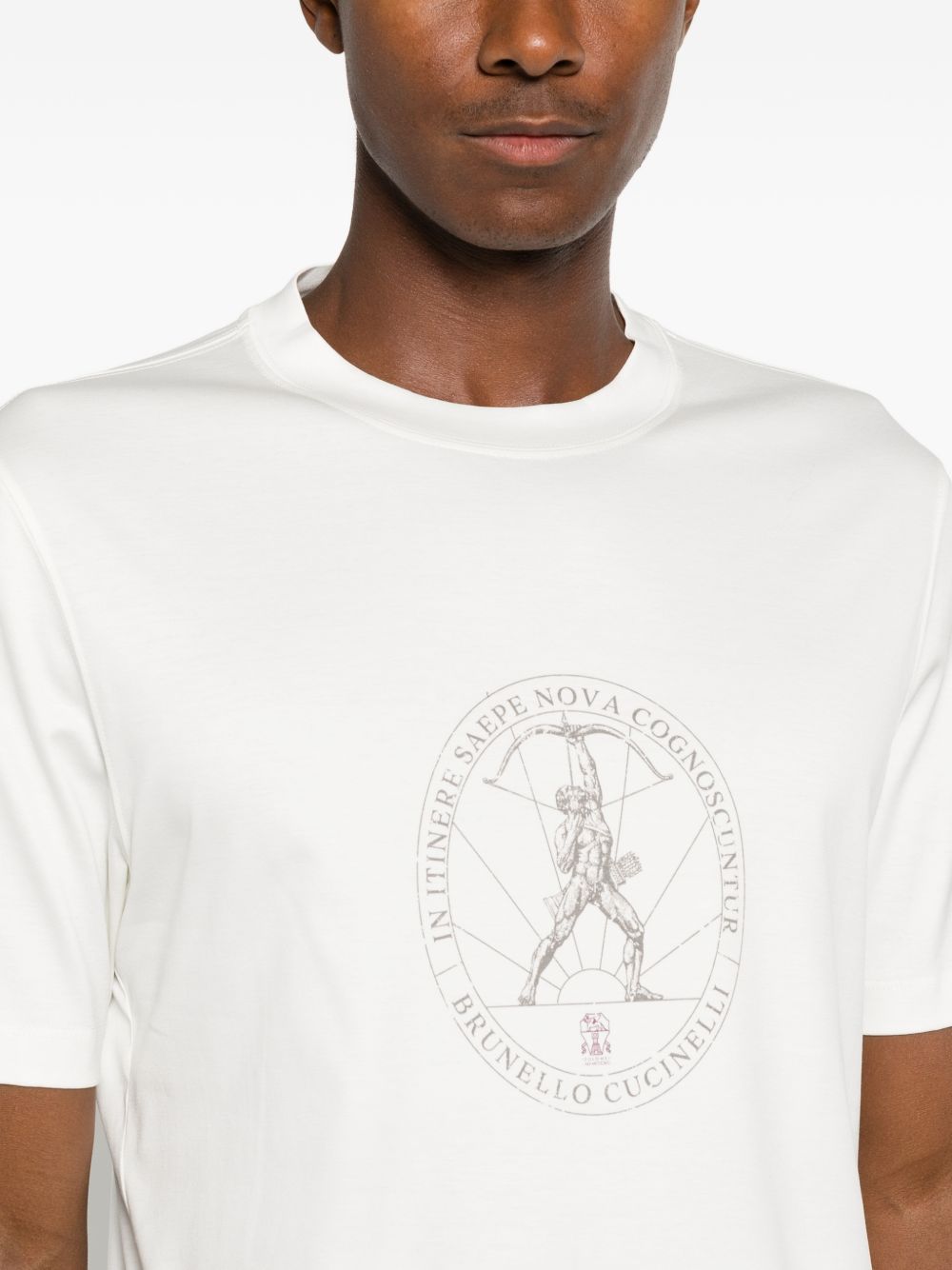 Brunello Cucinelli Men Logo Cotton T-Shirt