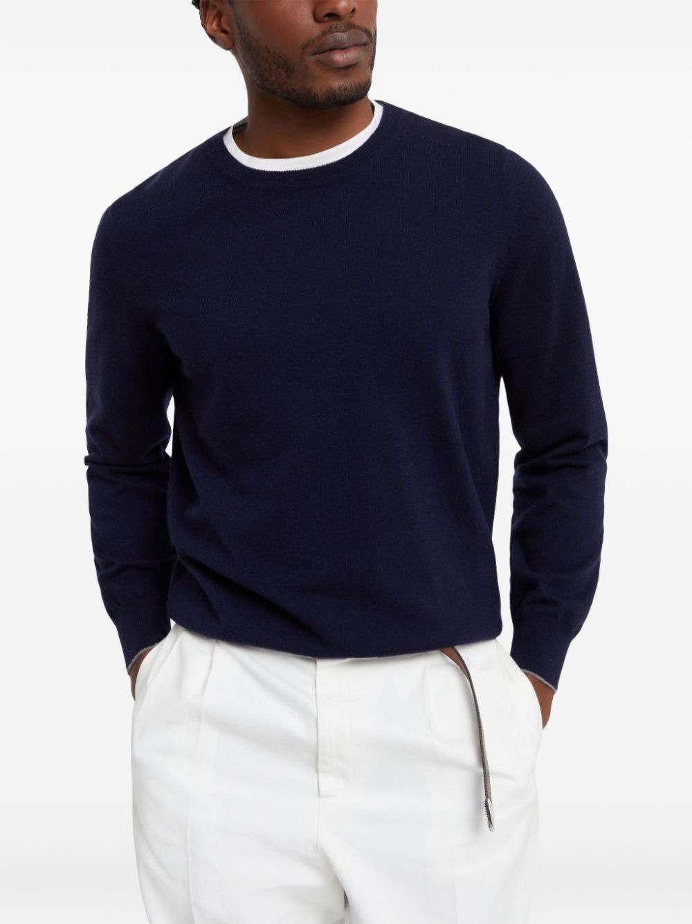Brunello Cucinelli Men Cashmere Crewneck Sweater