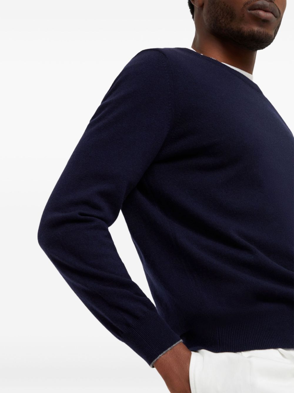 Brunello Cucinelli Men Cashmere Crewneck Sweater