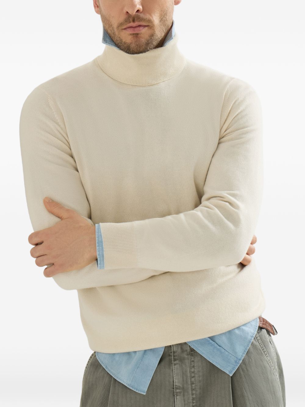 Brunello Cucinelli Men Cashmere Turtle-Neck Sweater