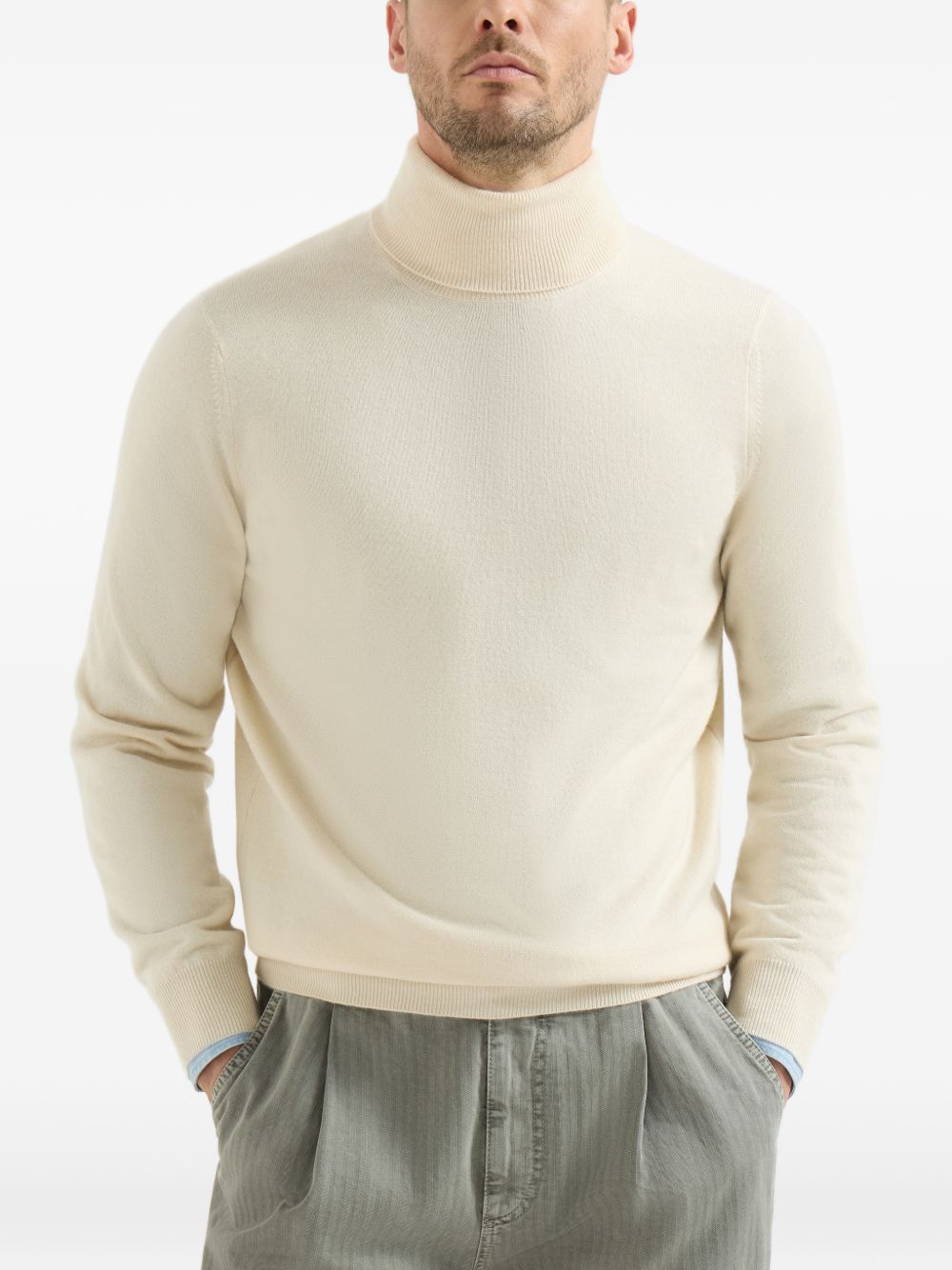 Brunello Cucinelli Men Cashmere Turtle-Neck Sweater