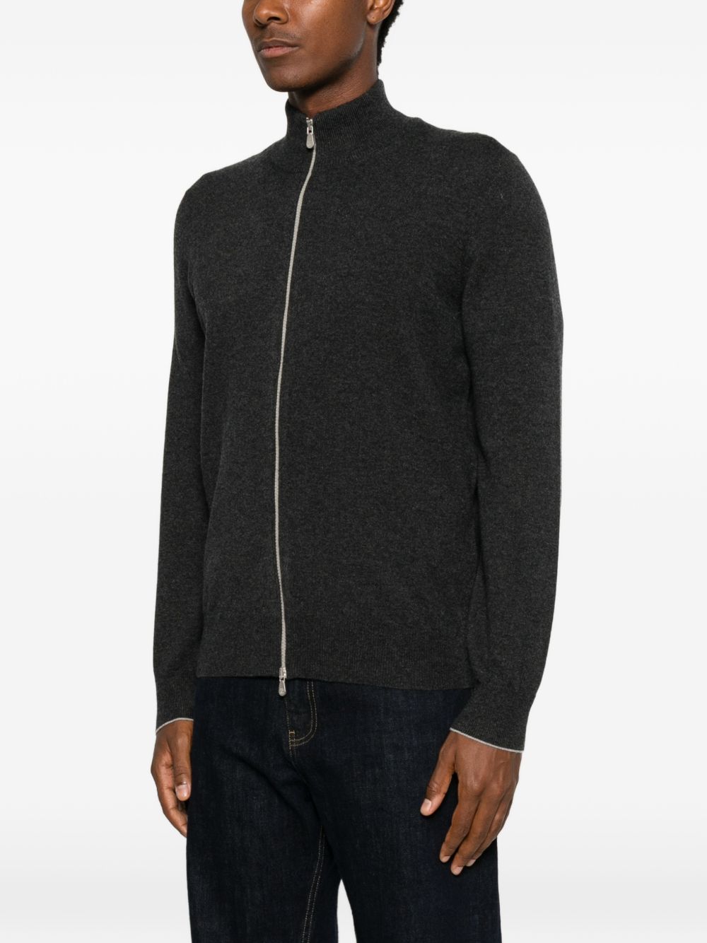 Brunello Cucinelli Men Cashmere Zipped Cardigan