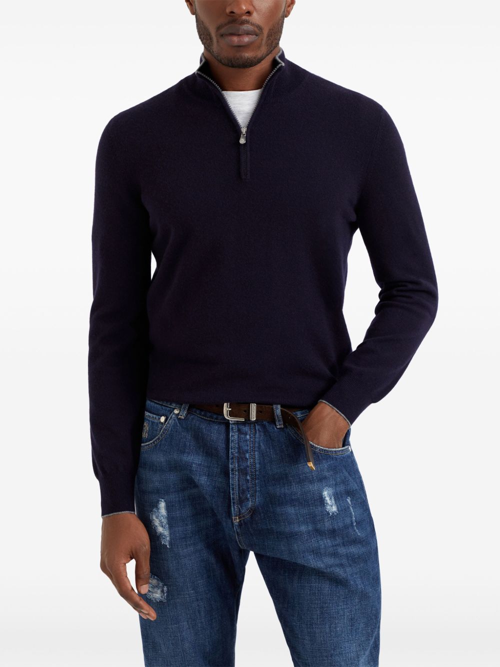 Brunello Cucinelli Men Cashmere Turtle-Neck Sweater