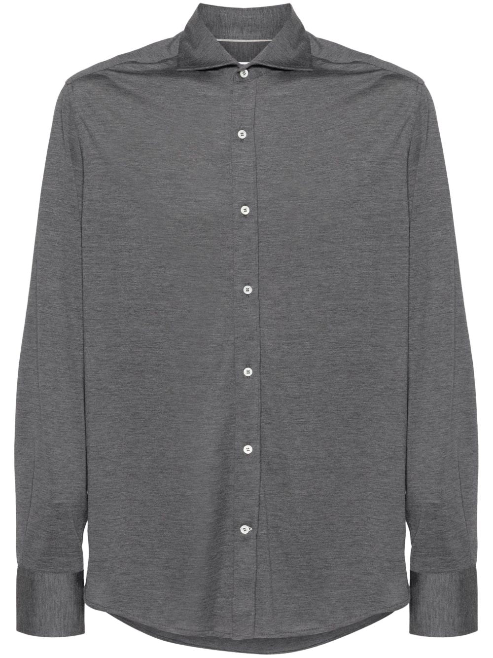 Brunello Cucinelli Men Silk And Cotton Blend Shirt