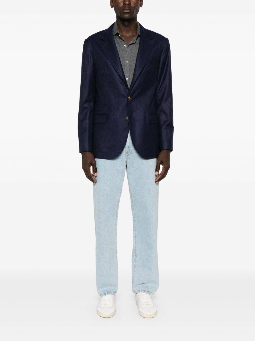 Brunello Cucinelli Men Silk And Cotton Blend Shirt
