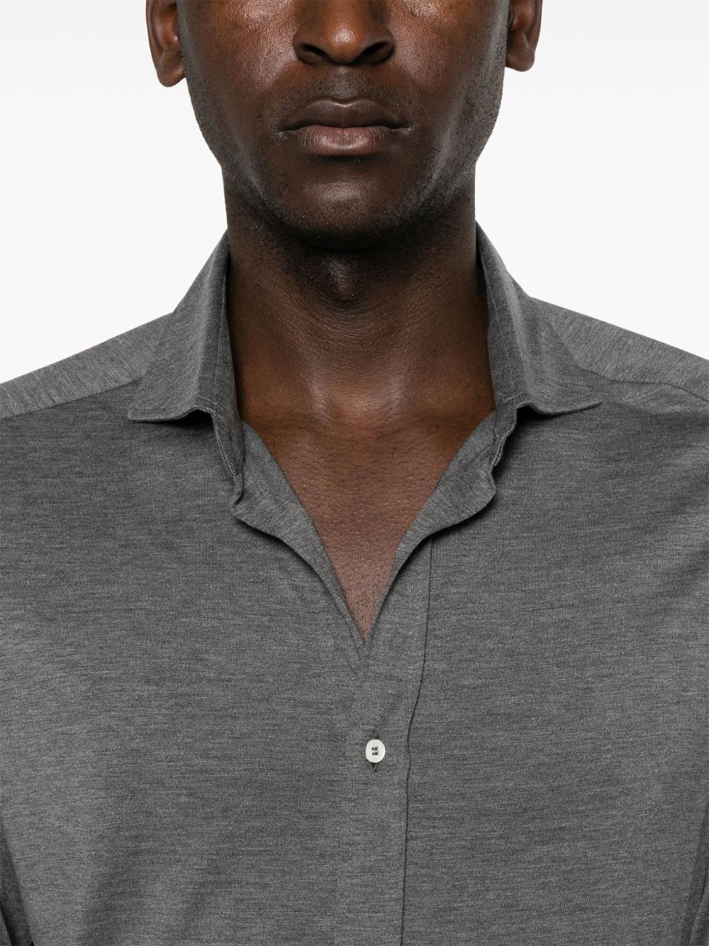 Brunello Cucinelli Men Silk And Cotton Blend Shirt