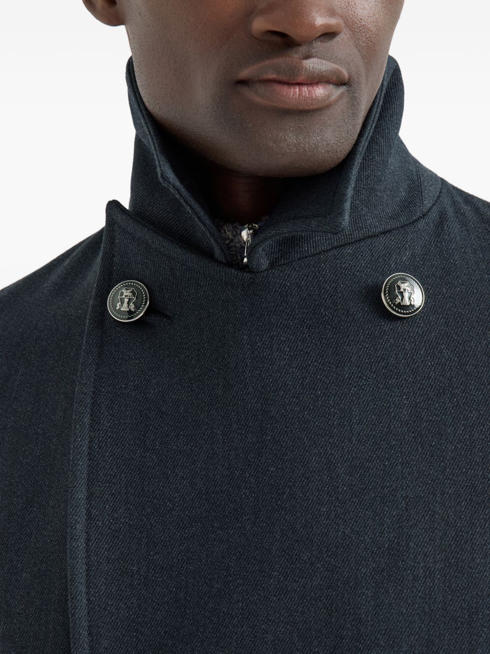 Brunello Cucinelli Men Wool Caban Coat