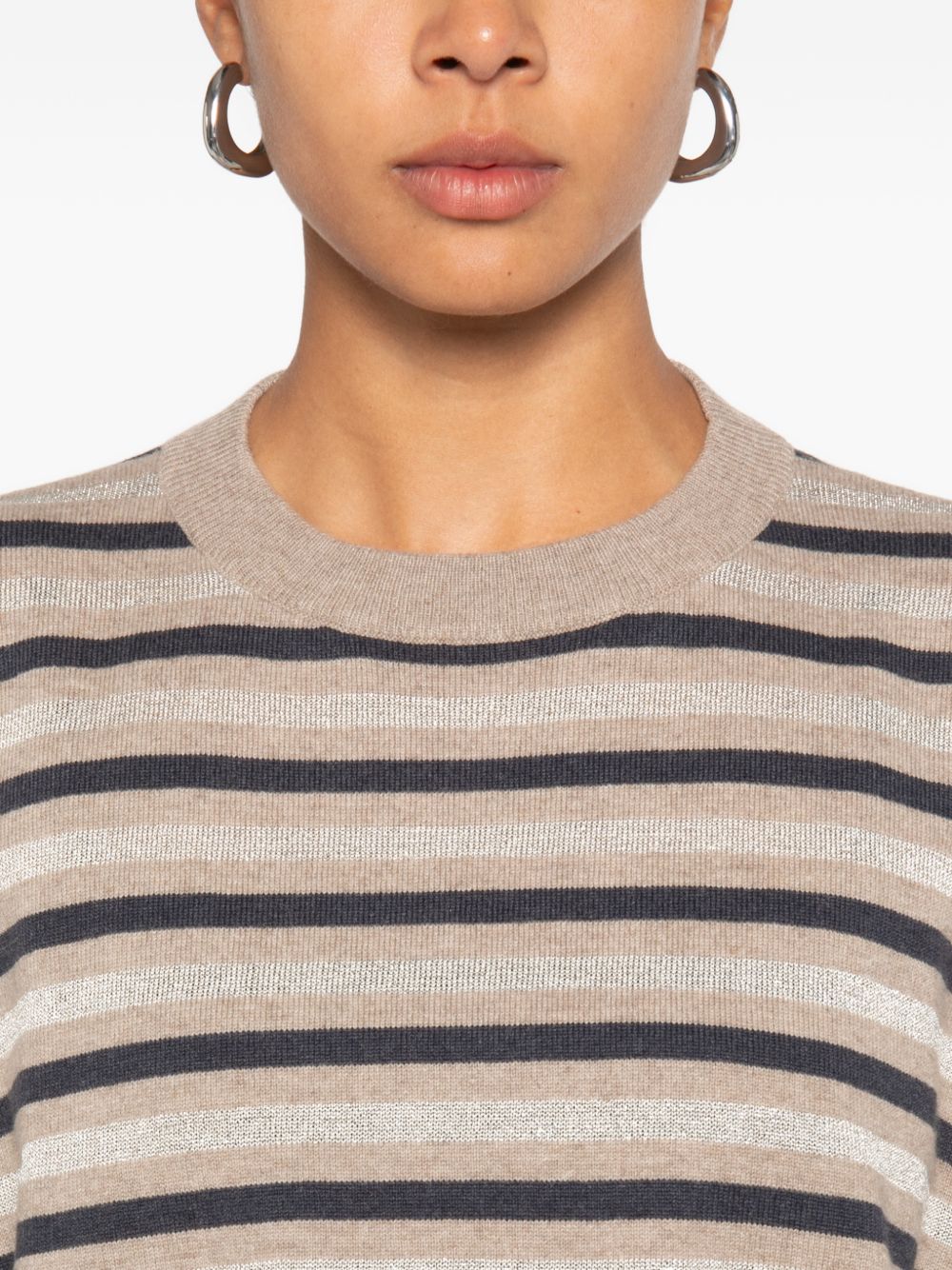 Brunello Cucinelli Women Striped Cashmere Sweater