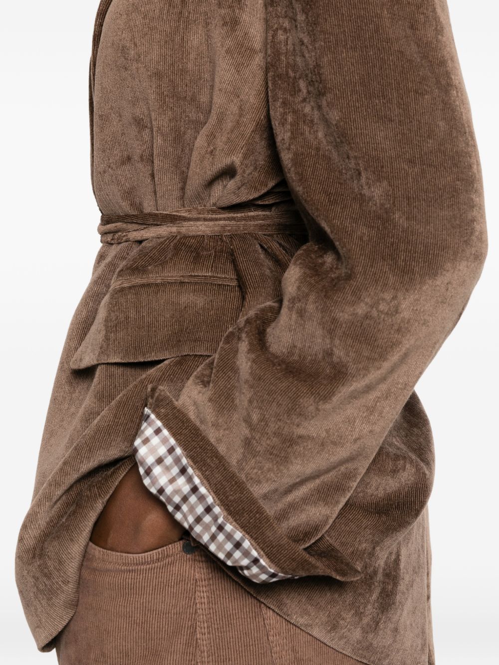 Brunello Cucinelli Women Velvet Belted Jacket