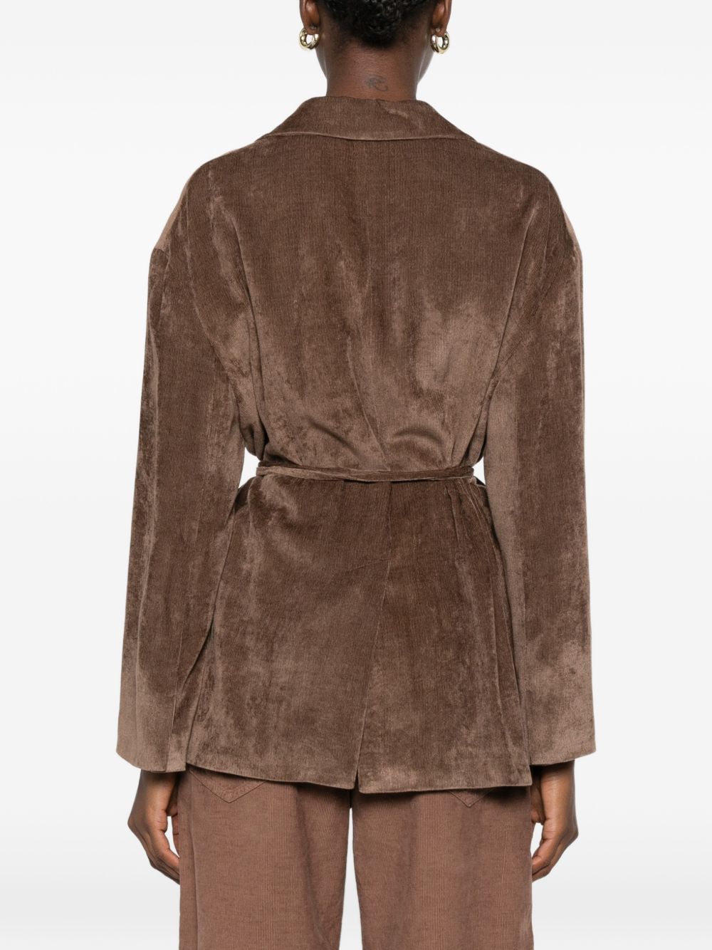 Brunello Cucinelli Women Velvet Belted Jacket