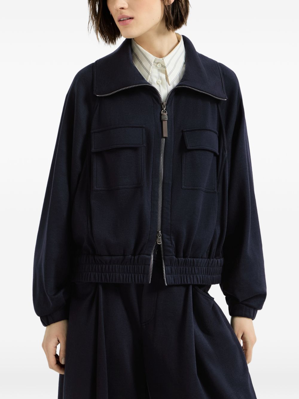 Brunello Cucinelli Women Cotton And Silk Sweatshirt