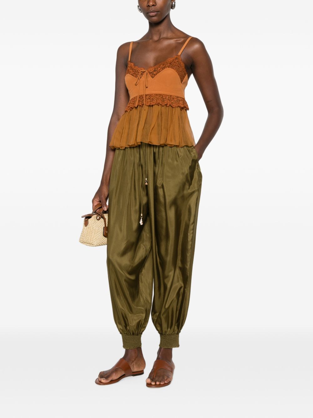 Chloé Women Silk Laced Top