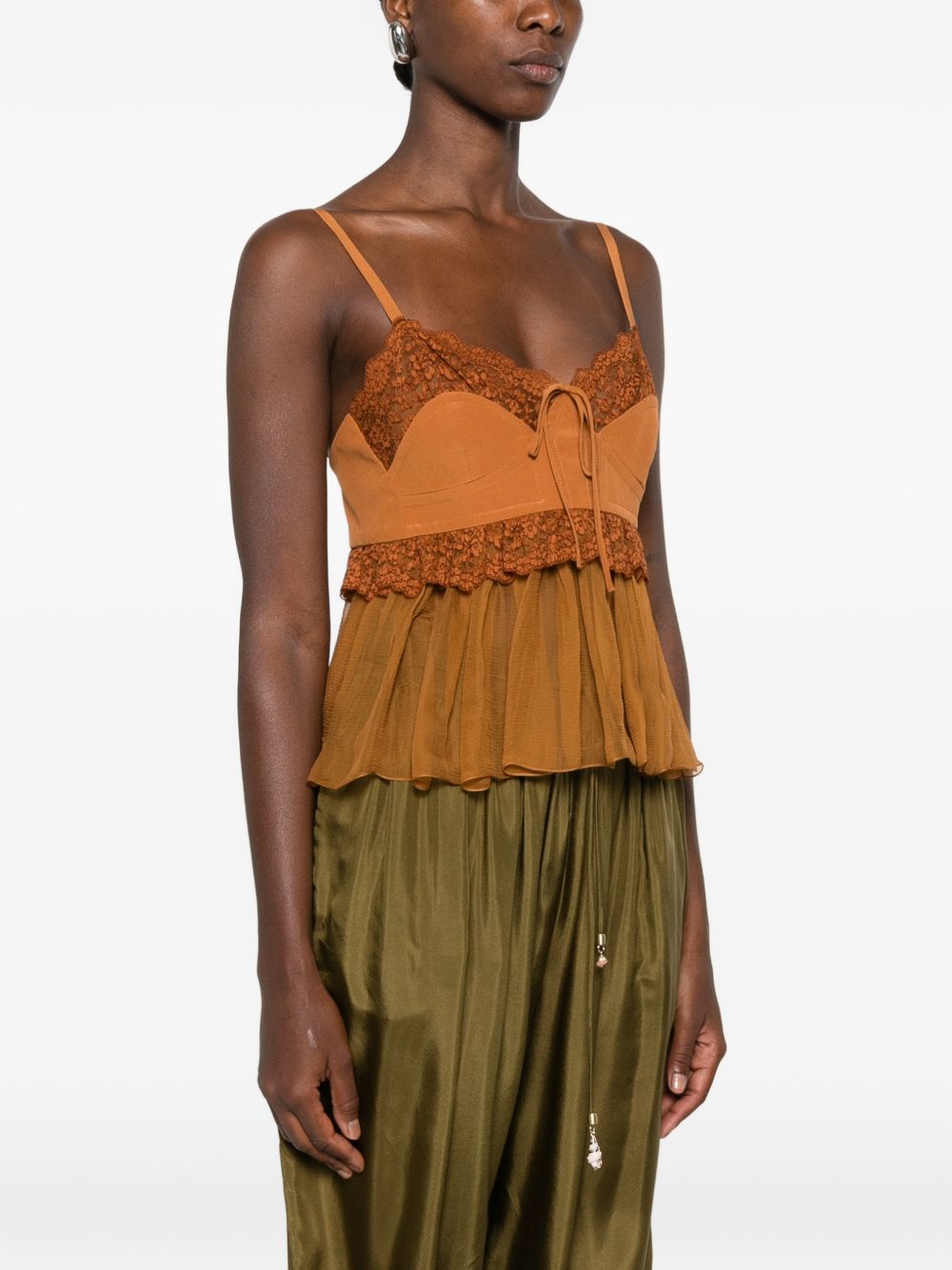 Chloé Women Silk Laced Top