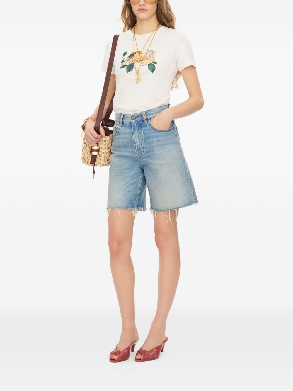 Chloé Women Printed Cotton T-Shirt