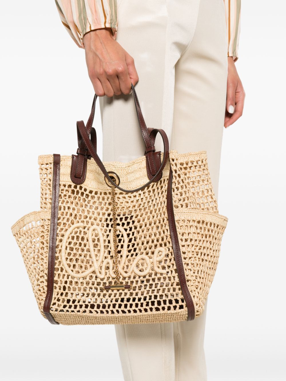 Chloé Women Chloé Iconic Rafia Tote Bag