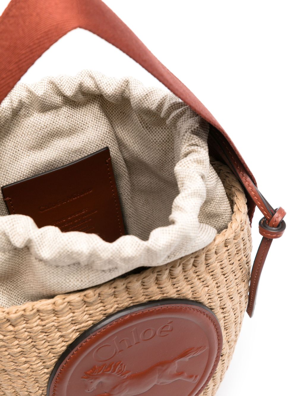 Chloé Women Rafia And Leather Bucket Bag