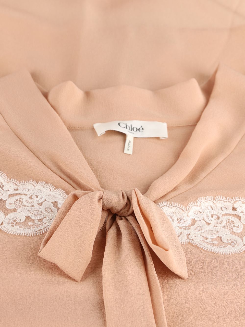 Chloé Women Lace Detail Silk Blouse