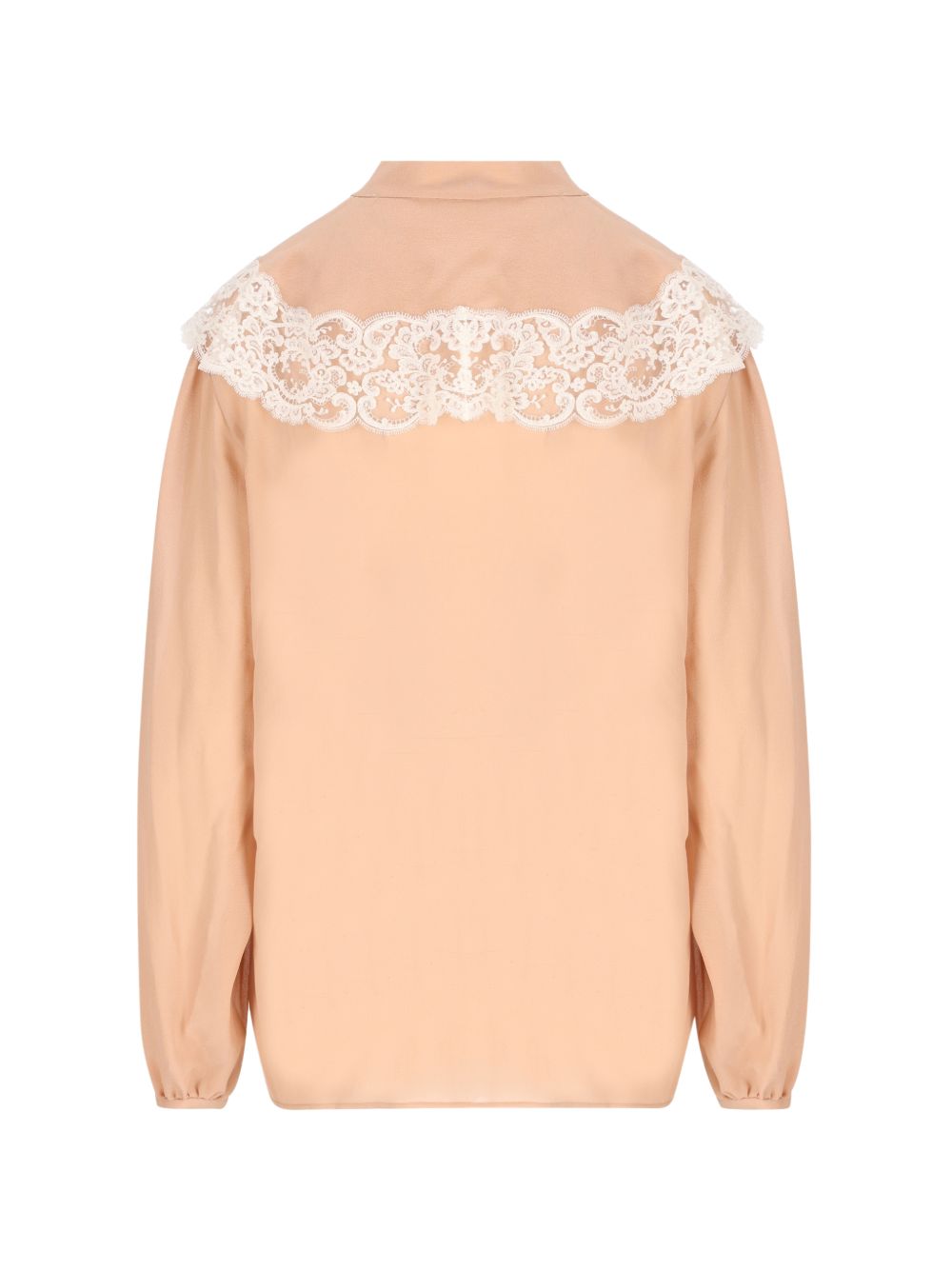Chloé Women Lace Detail Silk Blouse
