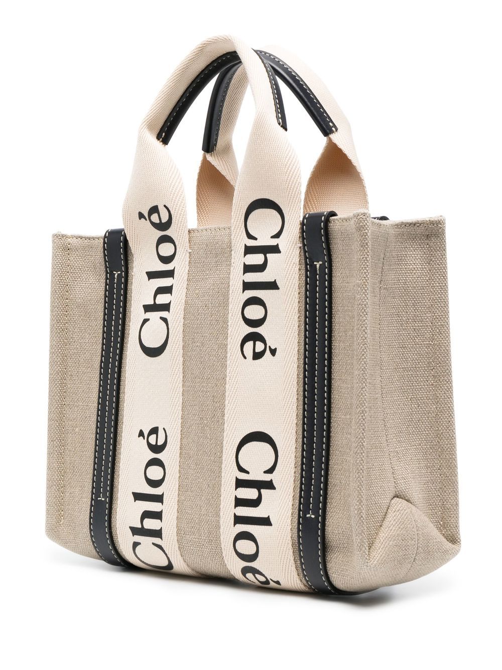 Chloé Women Woody Small Linen Tote Bag