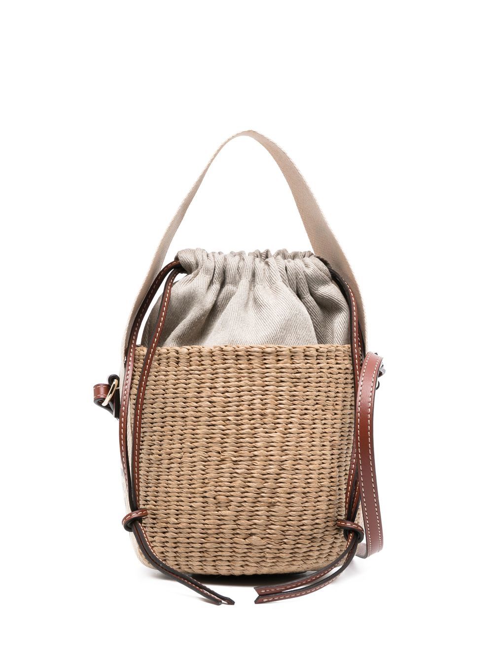 Chloé Women Wwoody Small Straw Bucket Bag