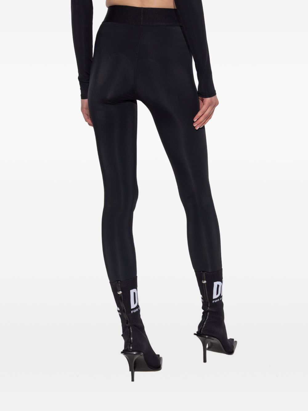Diesel Women Logo Nylon Leggings