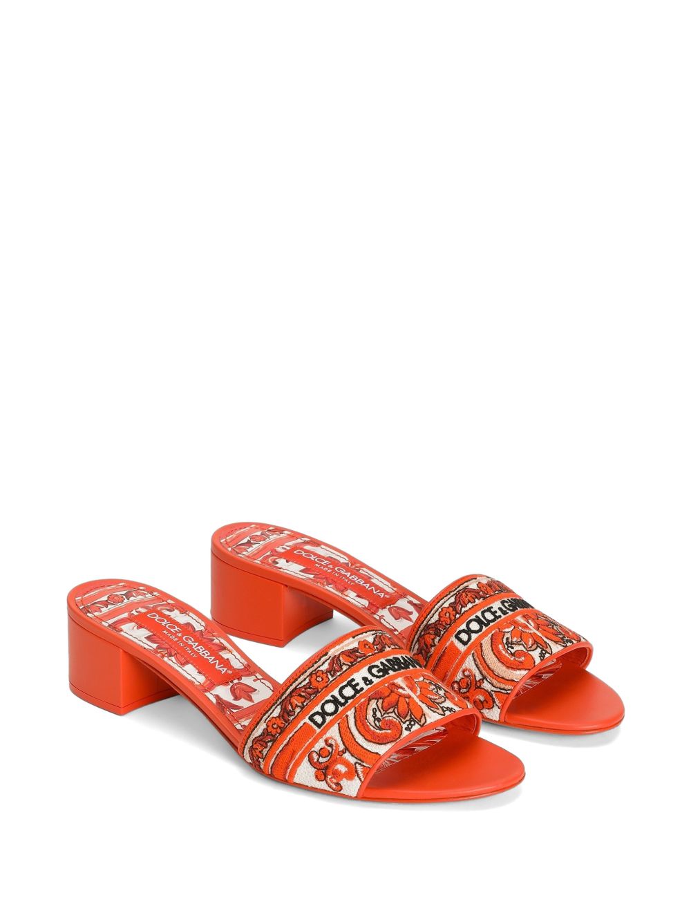Dolce & Gabbana Women Maiolica Print Mules