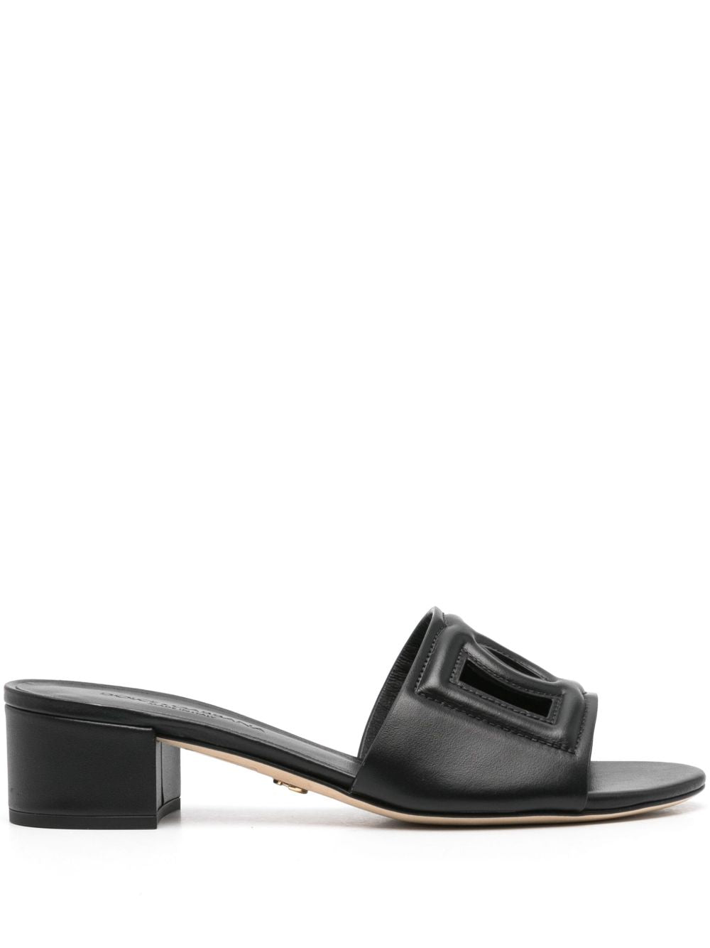Dolce & Gabbana Women Dg Logo Leather Mules
