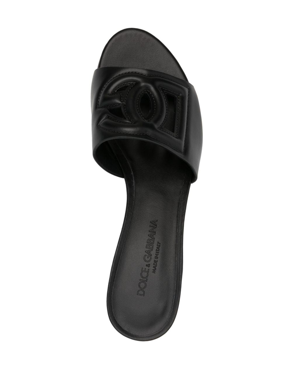 Dolce & Gabbana Women Dg Logo Leather Mules