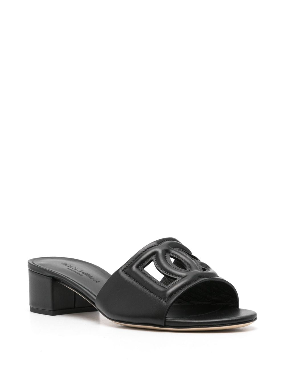 Dolce & Gabbana Women Dg Logo Leather Mules