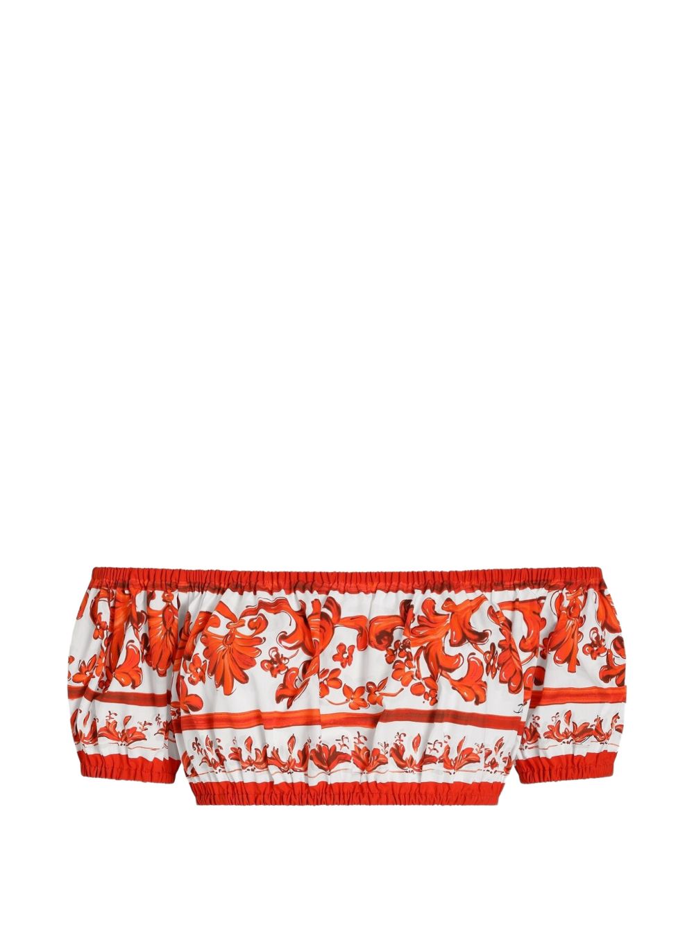 Dolce & Gabbana Women Maiolica Print Cotton Top