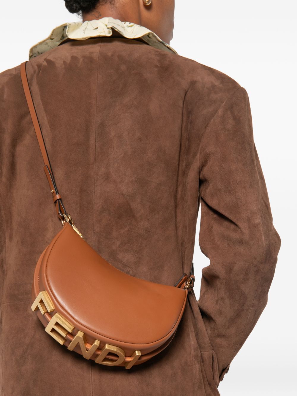 Fendi Women Fendigraphy Mini Leather Handbag