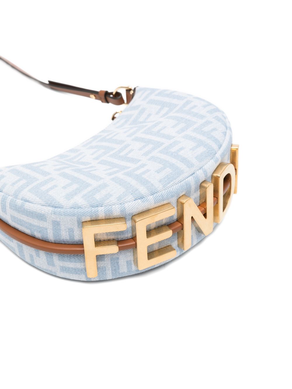 Fendi Women Fendigraphy Mini Denim Handbag