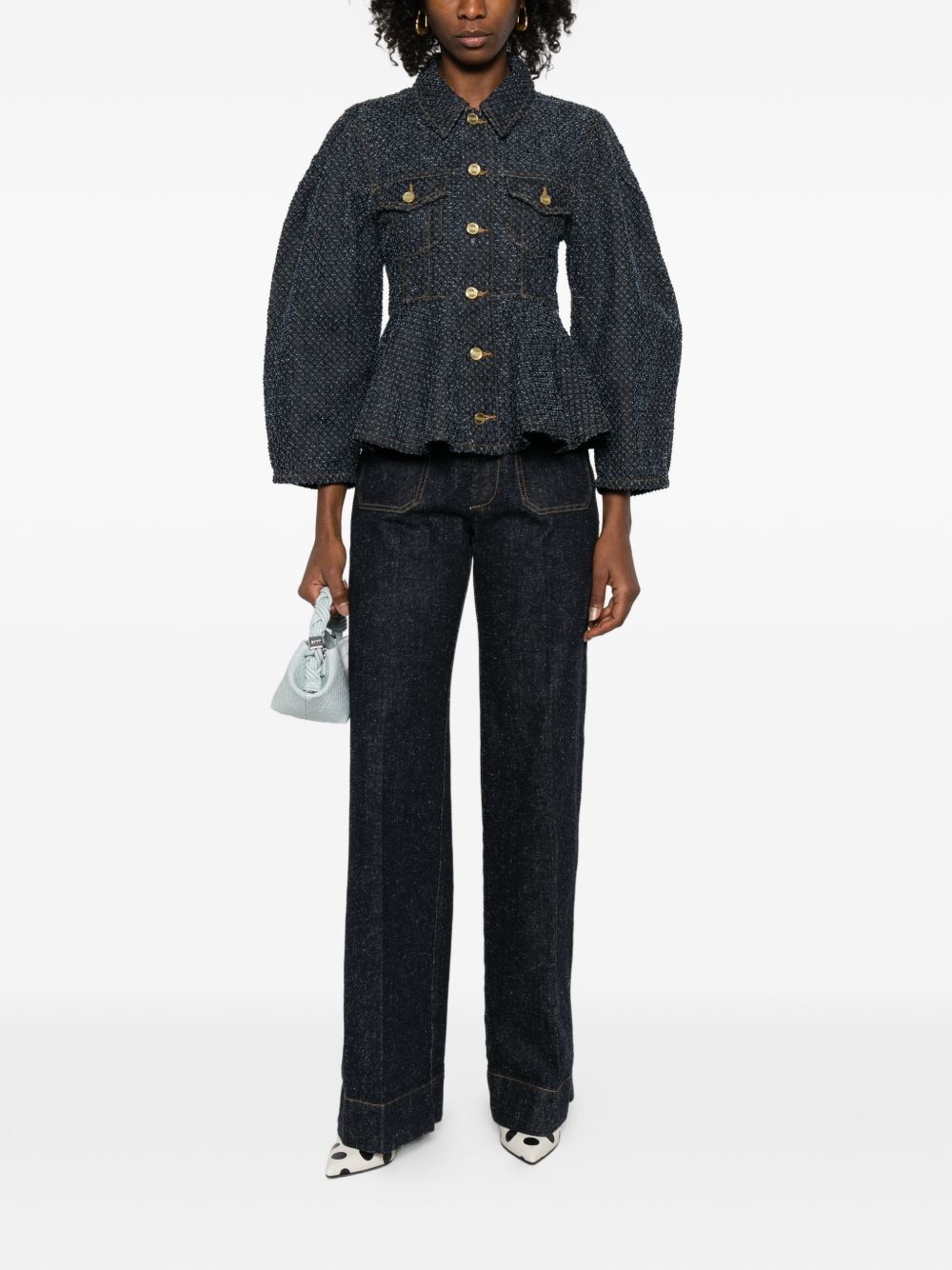 Ganni Women Denim Cotton Jacket