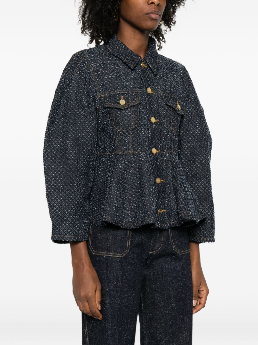 Ganni Women Denim Cotton Jacket