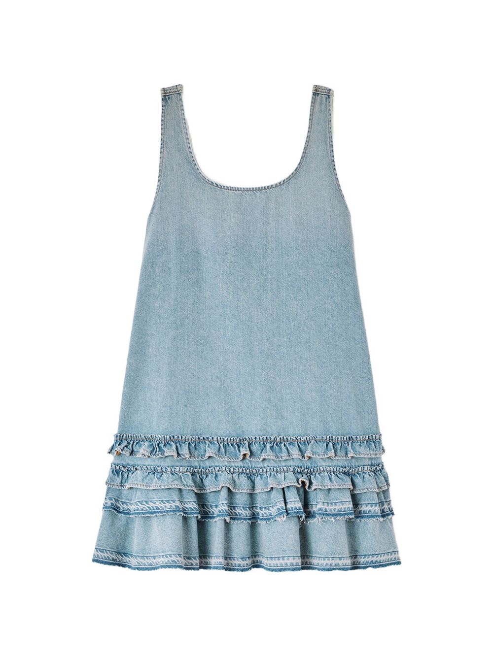 Ganni Women Organic Cotton Denim Mini Dress