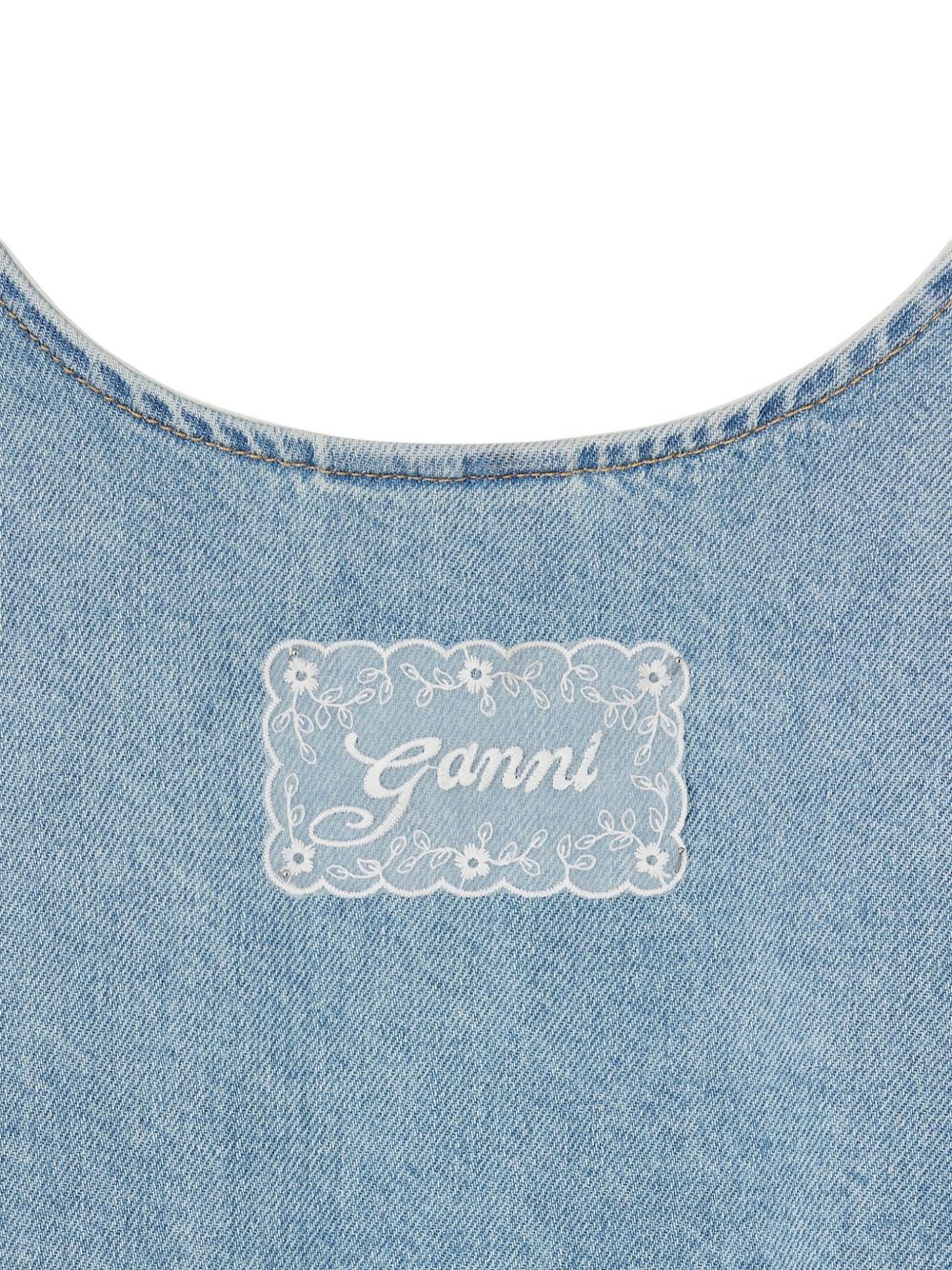 Ganni Women Organic Cotton Denim Mini Dress