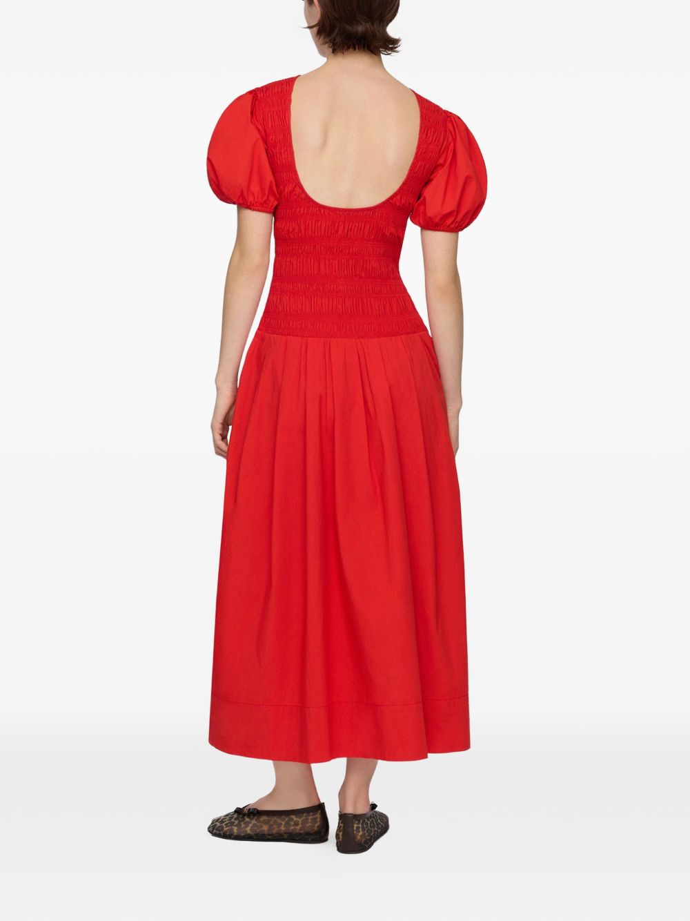 Ganni Women Organic Cotton Midi Dress
