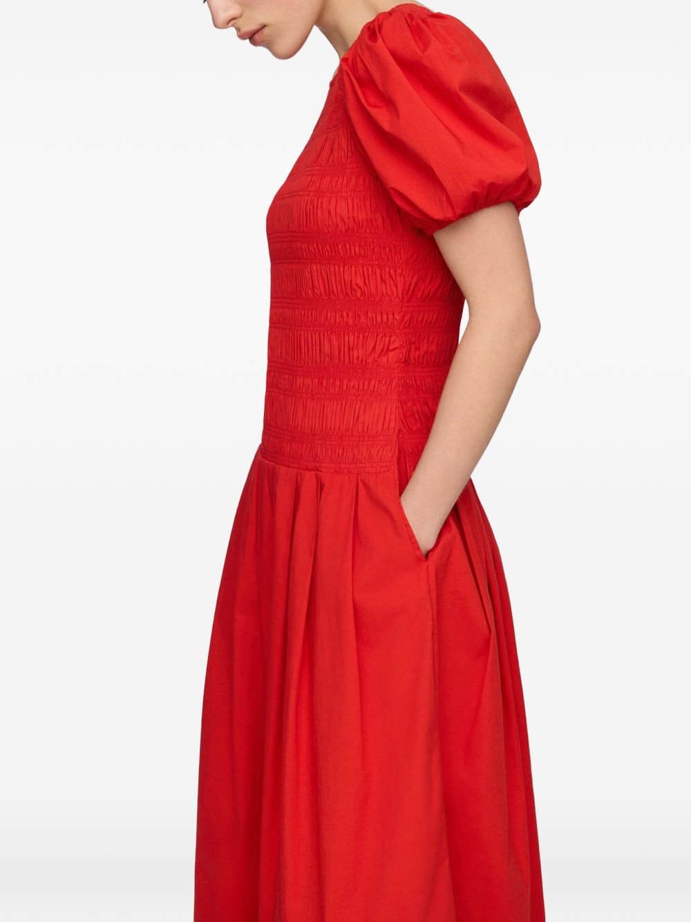 Ganni Women Organic Cotton Midi Dress
