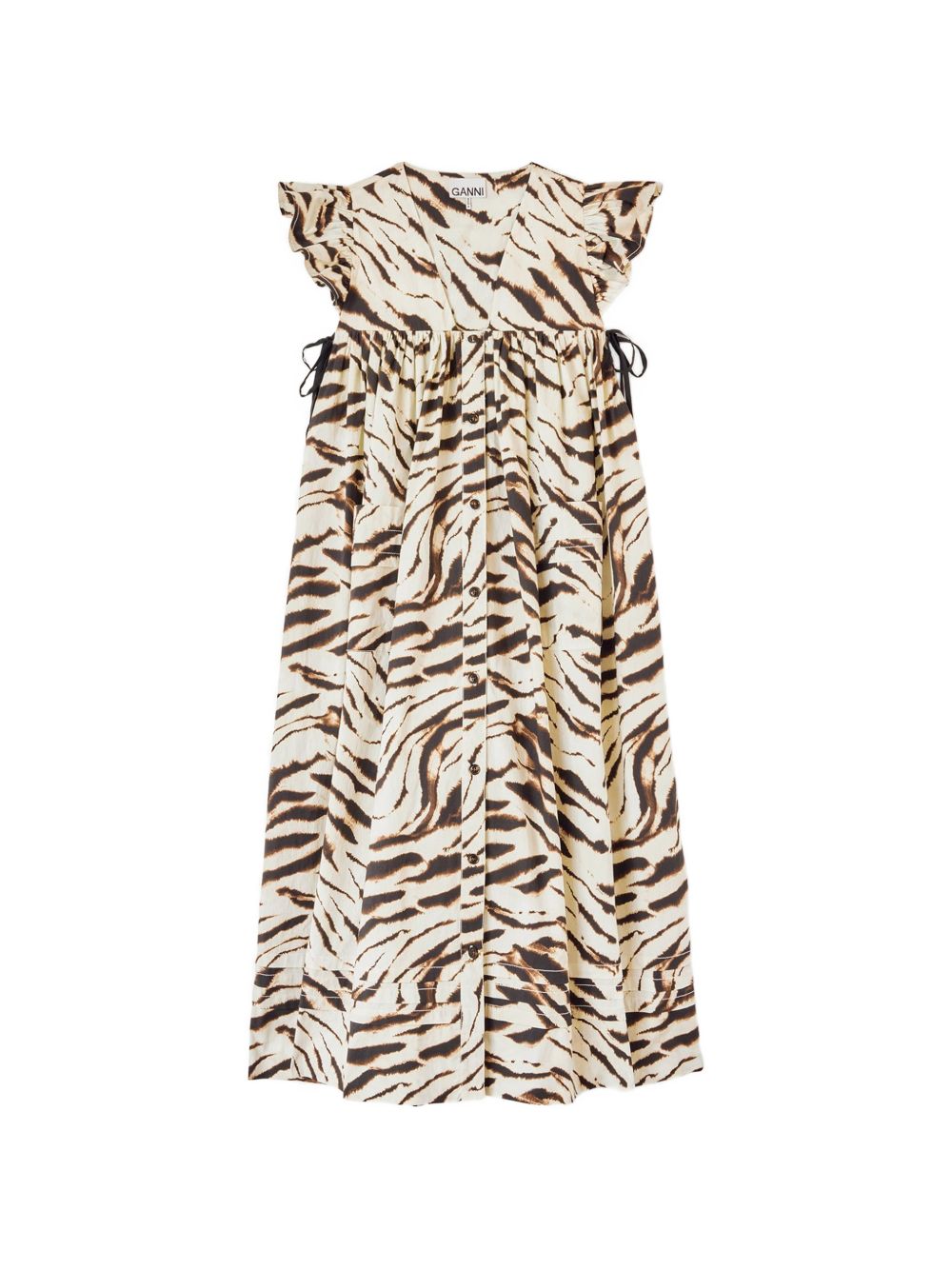 Ganni Women Organic Cotton Midi Dress