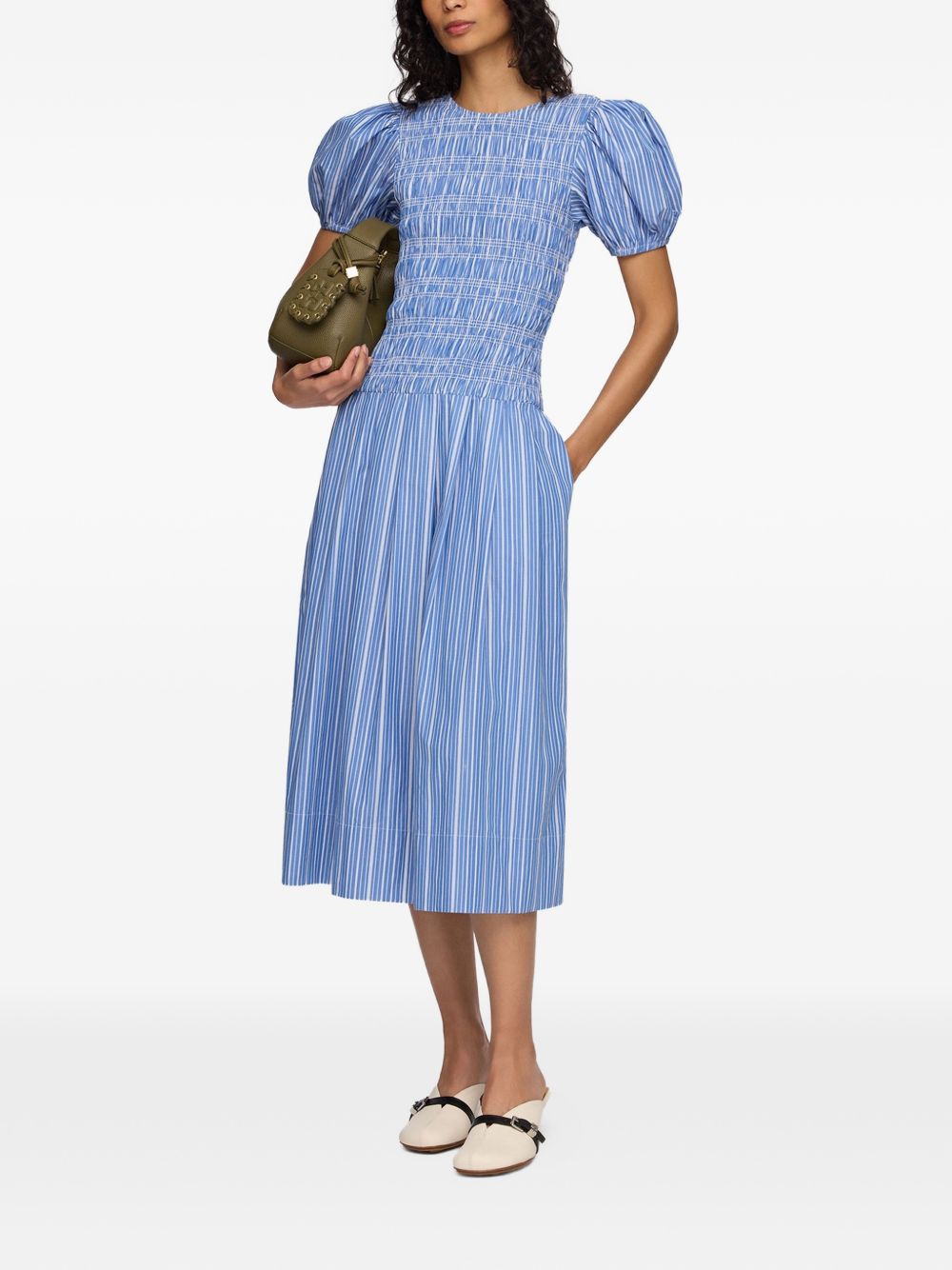 Ganni Women Organic Cotton Midi Dress